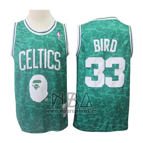Camiseta Boston Celtics Larry Bird NO 33 Mitchell & Ness Verde